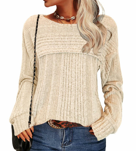 Apricot Womens Crewneck Sweatshirt Fall 2023 Casual Top Size XL
