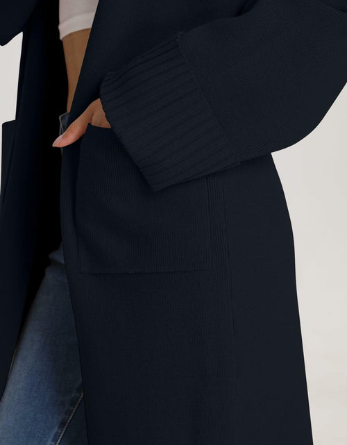 Load image into Gallery viewer, Bloggerlove Women's Black Cardigan Sweater 2024 Fall Oversized Coatigan
