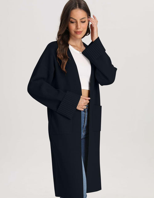 Load image into Gallery viewer, Bloggerlove Women's Black Cardigan Sweater 2024 Fall Oversized Coatigan
