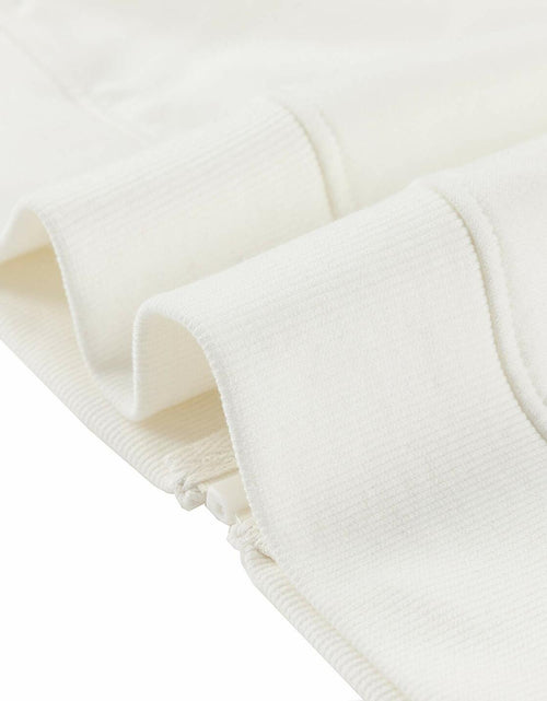 Load image into Gallery viewer, AMERICLOUD Women's Soft Brushed Fleece Zip Up Hoodie White XXL New
