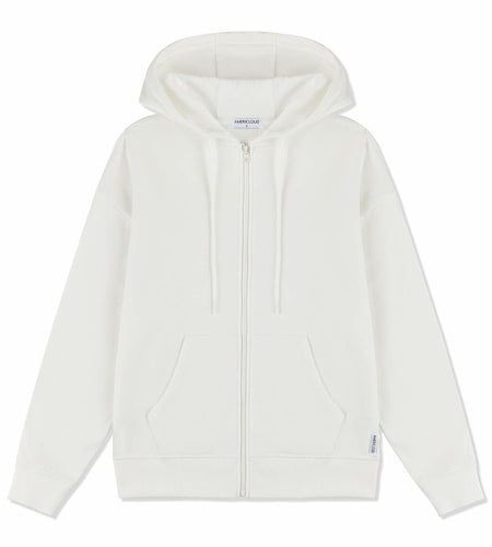 AMERICLOUD Women's Soft Brushed Fleece Zip Up Hoodie White XXL New