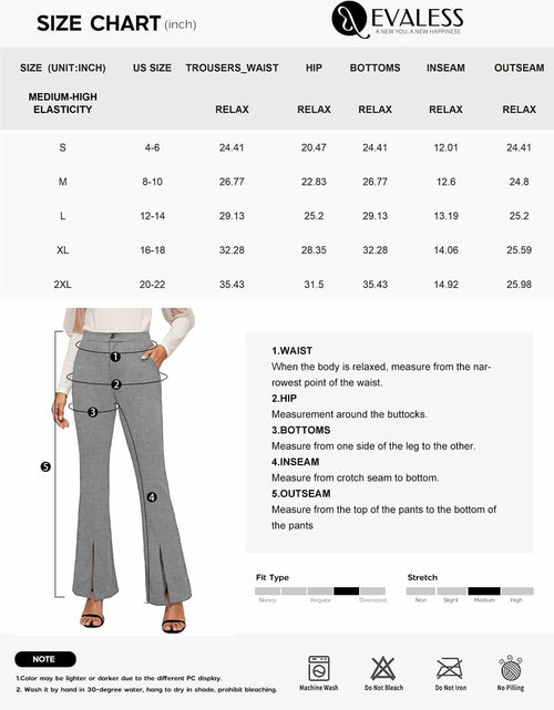 Load image into Gallery viewer, EVALESS Womens Flared Dress Pants Beige XL Slim High Waisted Pockets

