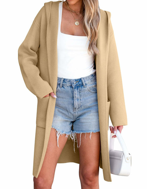 Load image into Gallery viewer, ANRABESS Oversized Knit Hoodie Cardigan Sweater Coatigan Women Size S
