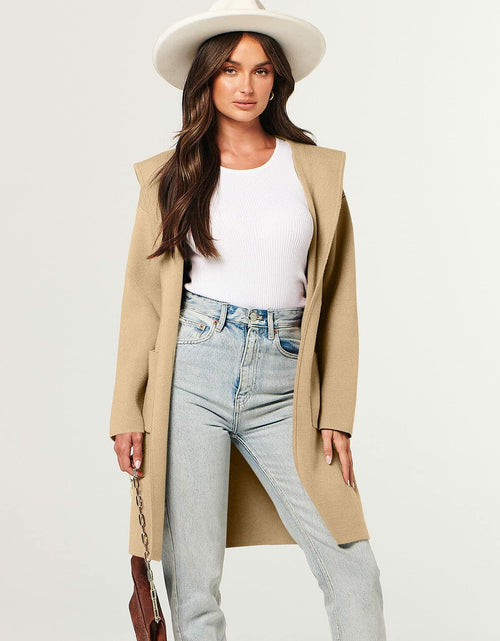 Load image into Gallery viewer, ANRABESS Oversized Knit Hoodie Cardigan Sweater Coatigan Women Size S

