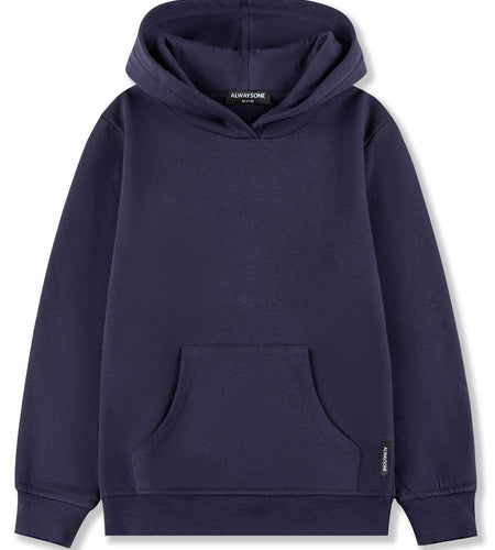 ALWAYSONE Kids Soft Fleece Hoodie Navy Boys Girls 3-12 Years Size S