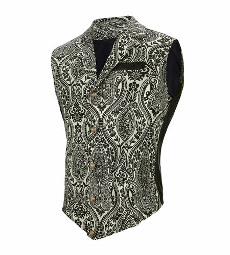 Century Star Men's Gold Vest Steampunk Pirate Western Formal XXL