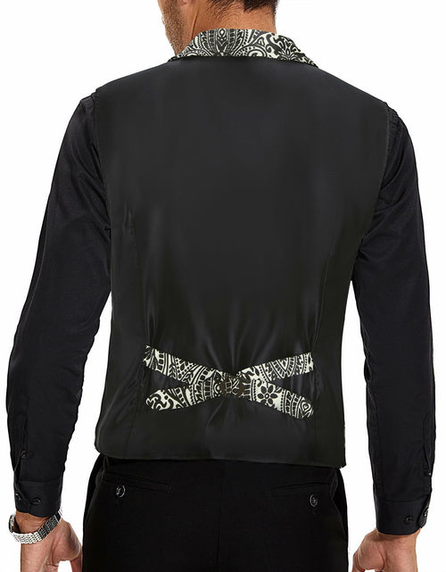 Load image into Gallery viewer, Century Star Men's Gold Vest Steampunk Pirate Western Formal XXL
