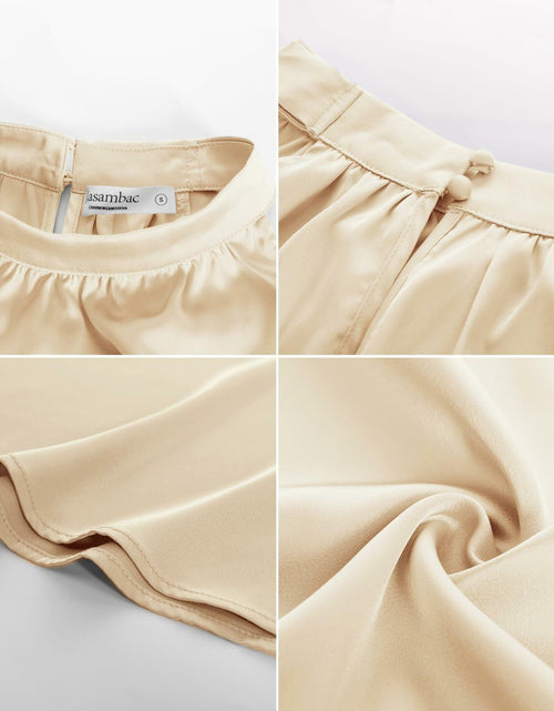 Load image into Gallery viewer, Women Summer Sleeveless Tank Top Tie Bow Mock Neck Apricot Size XL
