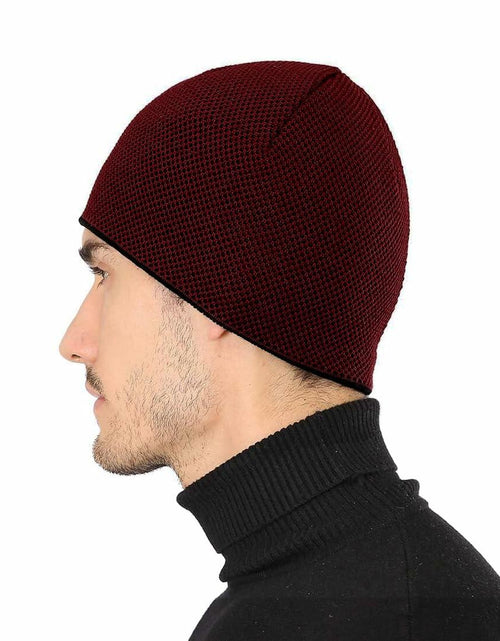 Load image into Gallery viewer, DOANNOTIUM Winter Beanie Skull Cap Warm Knit Lined Toboggan Hat 7-Wine Red
