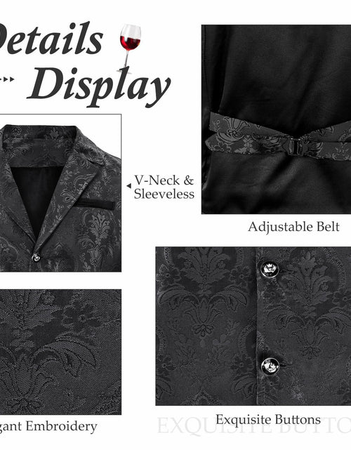 Load image into Gallery viewer, Century Star Men's Gold Vest Steampunk Pirate Western Formal XXL
