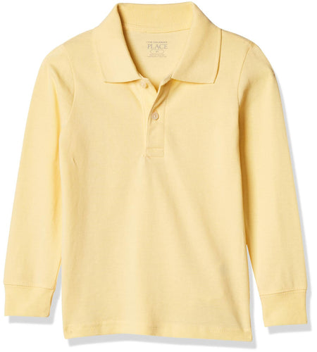 The Children's Place Long Sleeve Polo Shirt Yellow 6-9 Months New