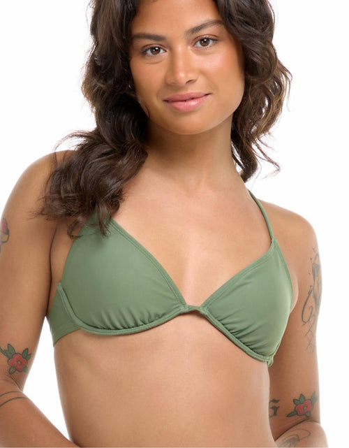 Load image into Gallery viewer, Body Glove Patsy Bikini Top Women's Size S Cactus Underwire Adjustable Back
