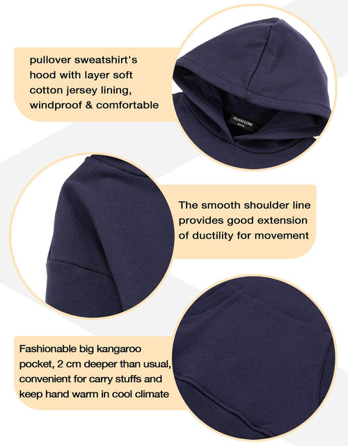 Load image into Gallery viewer, ALWAYSONE Kids Soft Fleece Hoodie Navy Boys Girls 3-12 Years Size S
