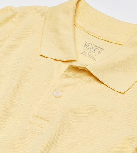 The Children's Place Long Sleeve Polo Shirt Yellow 6-9 Months New