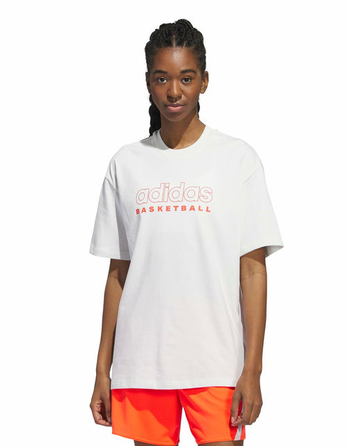 Load image into Gallery viewer, adidas Women's Select Basketball T-Shirt Cloud White/Solar Red
