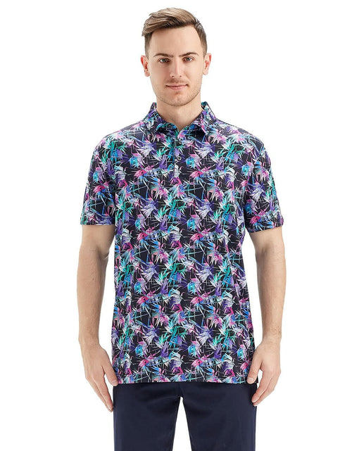 Load image into Gallery viewer, Motley Leaf Men's Dry Fit Golf Polo Shirt Moisture Wicking Size XL
