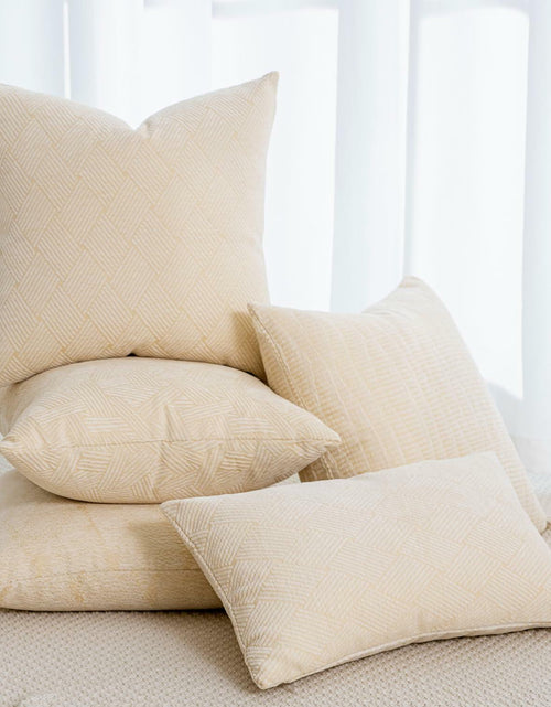Load image into Gallery viewer, GEGELICA 2-Pack Beige Chenille Pillow Covers 12x20in Soft Modern Boho Throw
