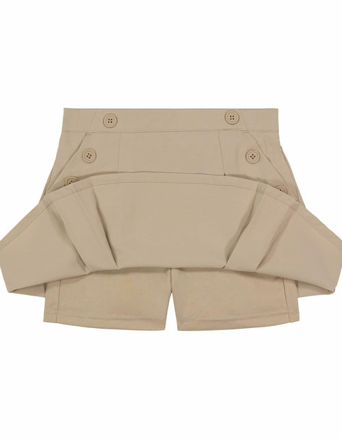Load image into Gallery viewer, Nautica Girls Khaki Pull-On Scooter Skirt with Undershorts Size 18.5 Plus
