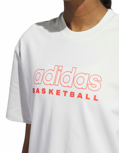 Load image into Gallery viewer, adidas Women's Select Basketball T-Shirt Cloud White/Solar Red
