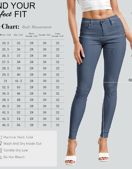 Load image into Gallery viewer, Hybrid &amp; Company Womens Comfy Stretch Denim 5 Pocket Jeans Blue White Size 24
