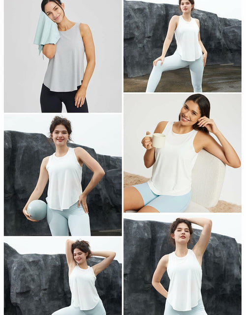 Load image into Gallery viewer, baleaf Women's White Sleeveless Loose Fit Yoga Tank Top Athletic L
