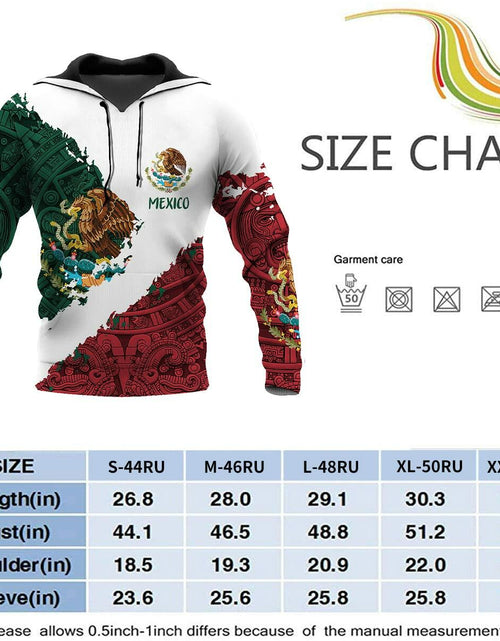 Load image into Gallery viewer, FAYBA Mexican Hoodie 3D Print Casual Pullover White 2XL Aztec Style
