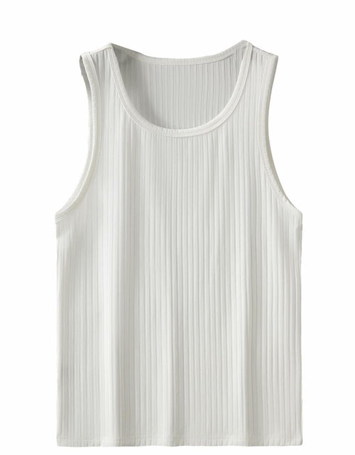 Load image into Gallery viewer, COZYEASE Men's Rib Knit Sleeveless Tank Top Green Small Casual Bodycon
