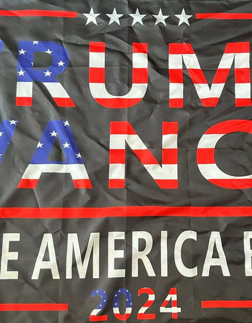 Load image into Gallery viewer, Trump Vance 2024 Flag 3x5 FT Black Banner Brass Grommets Indoor Outdoor
