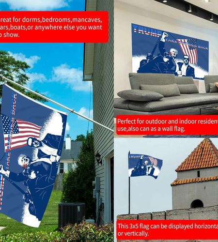 Fight Flag 3x5 Ft Double Sided 3-Ply Ultra-Thick Outdoor Indoor Flag