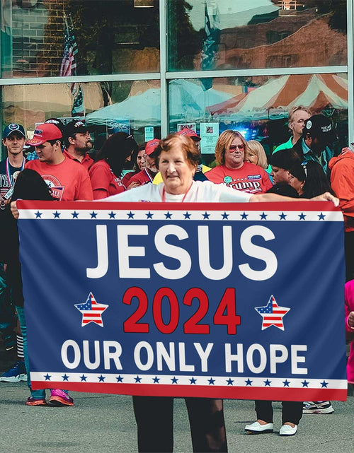 Load image into Gallery viewer, YISIDAI Jesus 3x5 Double Sided Christian Faith Outdoor Yard Banner Flag
