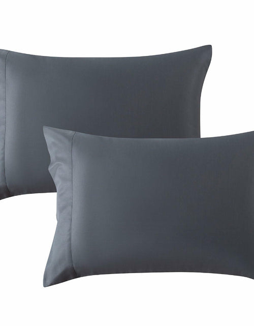 Load image into Gallery viewer, Moccabebe 2 Pc King Size Pillowcases 20x36 Grey Cooling Bamboo Rayon Soft
