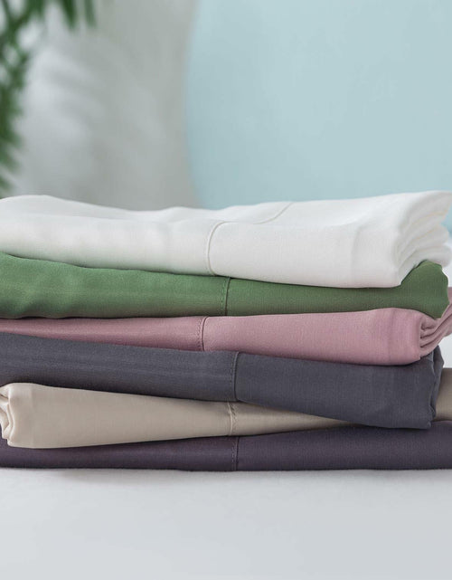Load image into Gallery viewer, Moccabebe 2 Pc King Size Pillowcases 20x36 Grey Cooling Bamboo Rayon Soft
