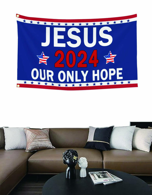 Load image into Gallery viewer, YISIDAI Jesus 3x5 Double Sided Christian Faith Outdoor Yard Banner Flag
