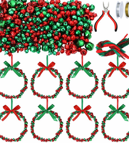 MorningRo 427 Christmas Bell Wreath Ornaments Set Classic DIY Xmas Decor