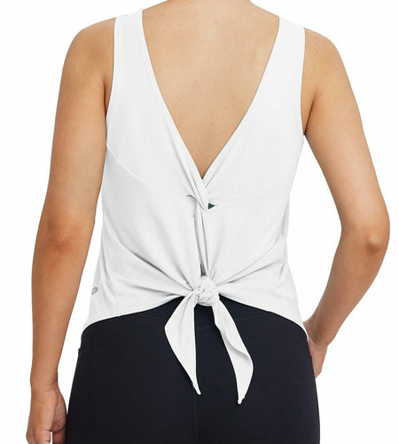 baleaf Women's Sleeveless Workout Yoga Tank Top Loose Fit White Large L