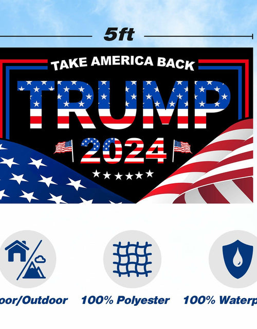 Load image into Gallery viewer, Trump 2024 Flag 3x5 FT Double Sided UV Resistant Banner with 2 Brass Grommets
