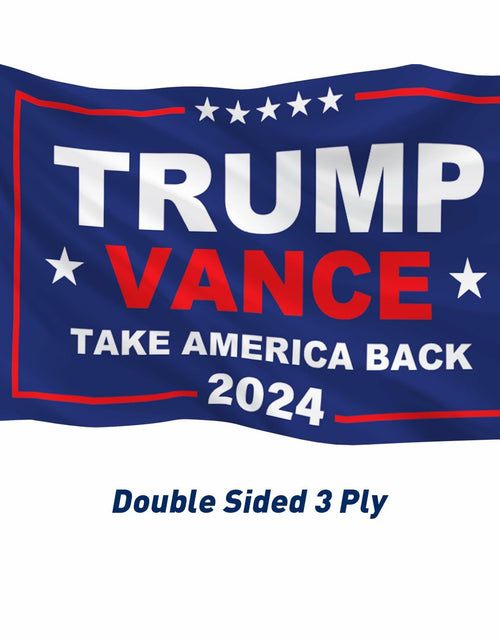 Load image into Gallery viewer, KENPMA Trump Vance 2024 Flag 3x5 Double Sided Outdoor Banner 3 Ply
