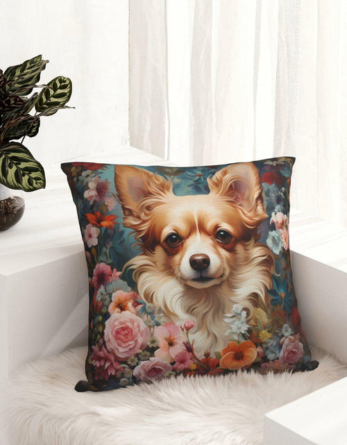Load image into Gallery viewer, Keebik William Morris Dog Throw Pillow Cover Vintage Style Soft 18x18 Inch
