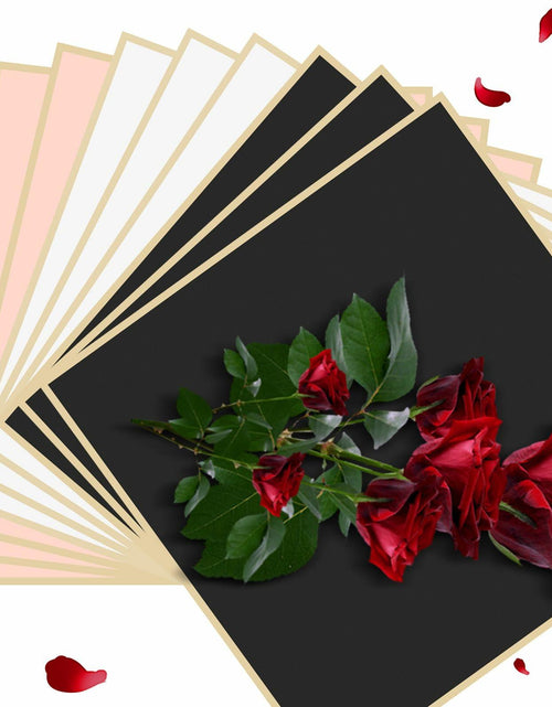 Load image into Gallery viewer, LOTMER 30 Sheets Flower Wrapping Paper, 3 Colors with 3 Ribbons &amp; 30 Cards

