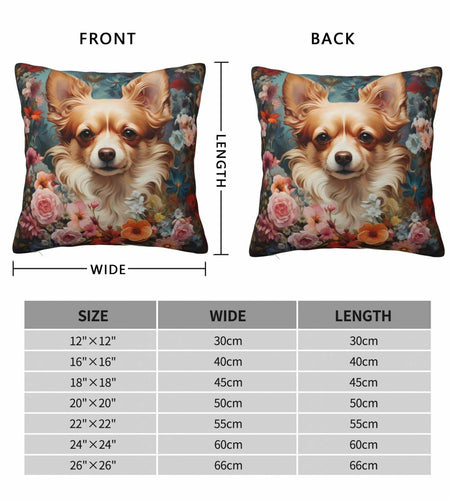 Keebik William Morris Dog Throw Pillow Cover Vintage Style Soft 18x18 Inch