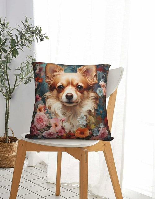 Load image into Gallery viewer, Keebik William Morris Dog Throw Pillow Cover Vintage Style Soft 18x18 Inch
