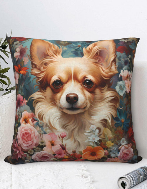 Load image into Gallery viewer, Keebik William Morris Dog Throw Pillow Cover Vintage Style Soft 18x18 Inch

