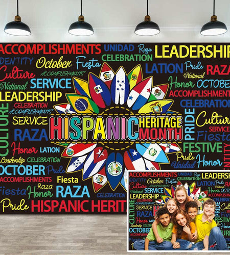 Hispanic Heritage Month Backdrop 7x5FT Classroom Photography Background