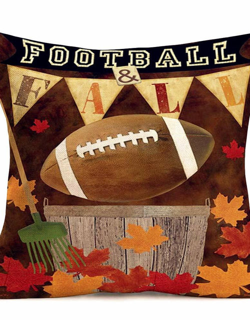 Load image into Gallery viewer, Hopyeer 18x18 AF-Ball Vintage Football Pillow Cover Cotton Linen Throw
