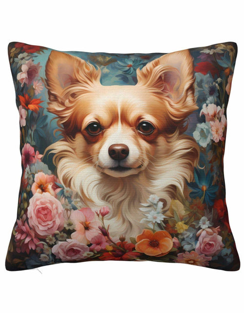 Load image into Gallery viewer, Keebik William Morris Dog Throw Pillow Cover Vintage Style Soft 18x18 Inch
