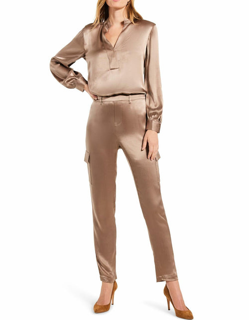 Load image into Gallery viewer, NIC+ZOE Women's Elevated Relaxed Cargo Pant Stucco Size 2 Stylish Fit
