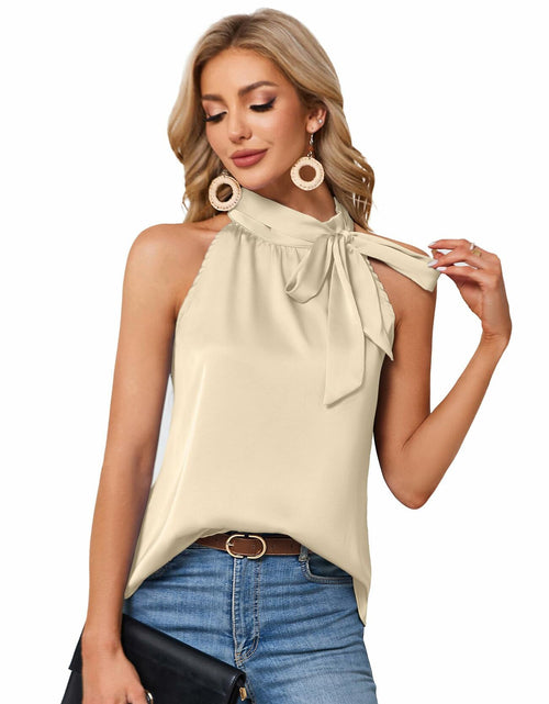 Load image into Gallery viewer, Elegant Summer Tank Top Women Apricot Sleeveless Loose Size 2XL
