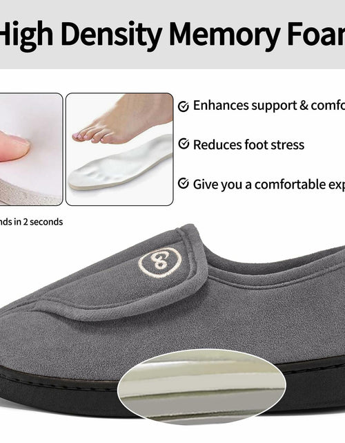 Load image into Gallery viewer, HARENCE Women's Slippers Memory Foam Fur Lined Closed Back Size 38/39

