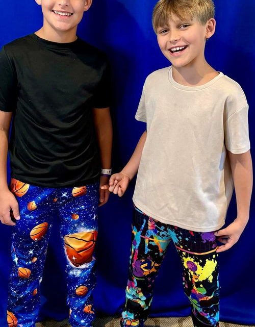 Load image into Gallery viewer, Idgreatim Boys Tie Dye Jogger Pants Volleyball Print Size 8-9 Cool Sweatpants
