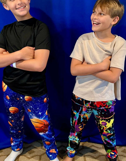 Load image into Gallery viewer, Idgreatim Boys Tie Dye Jogger Pants Volleyball Print Size 8-9 Cool Sweatpants
